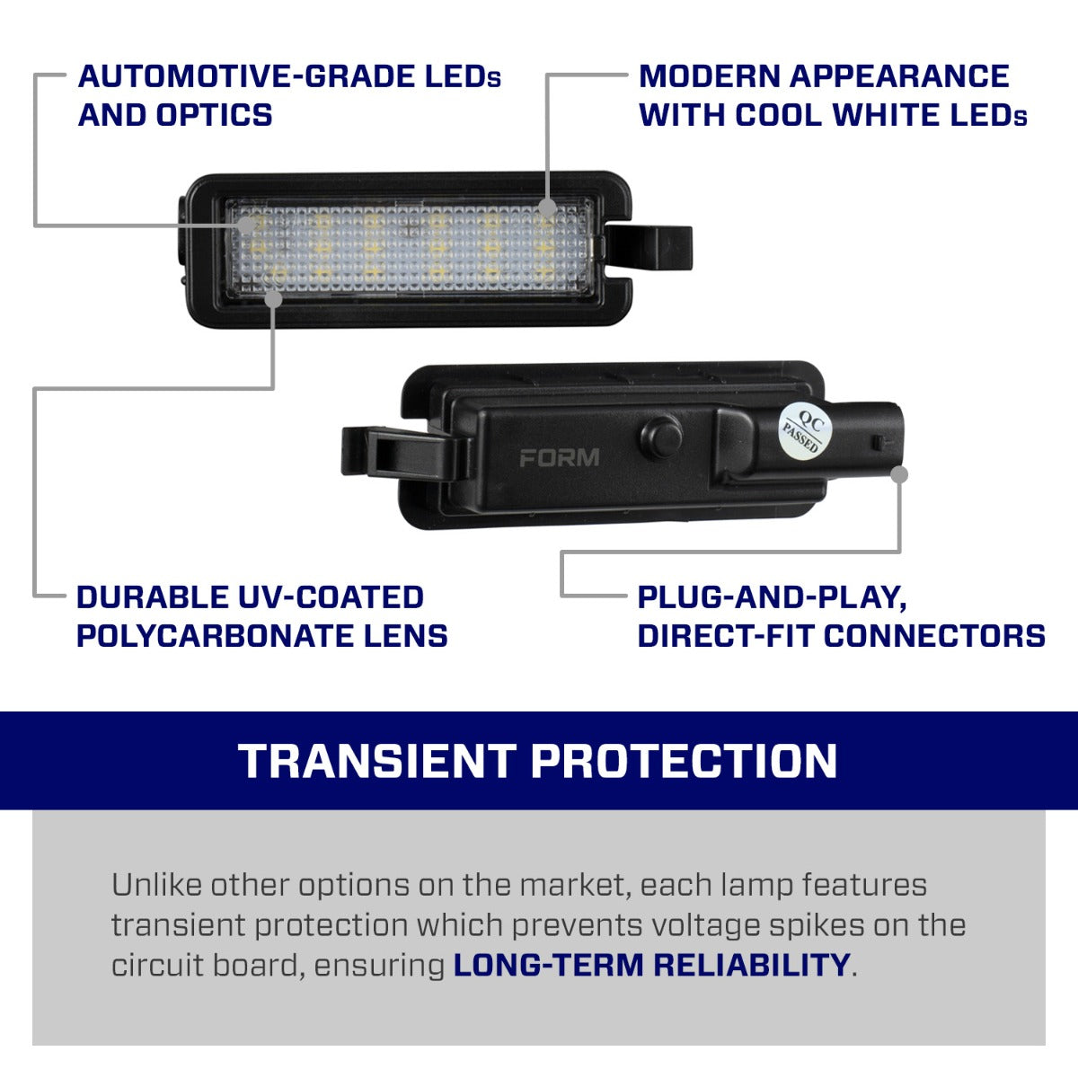 Form Lighting 2014 Challenger LED License Plate Light (one) - FL0066