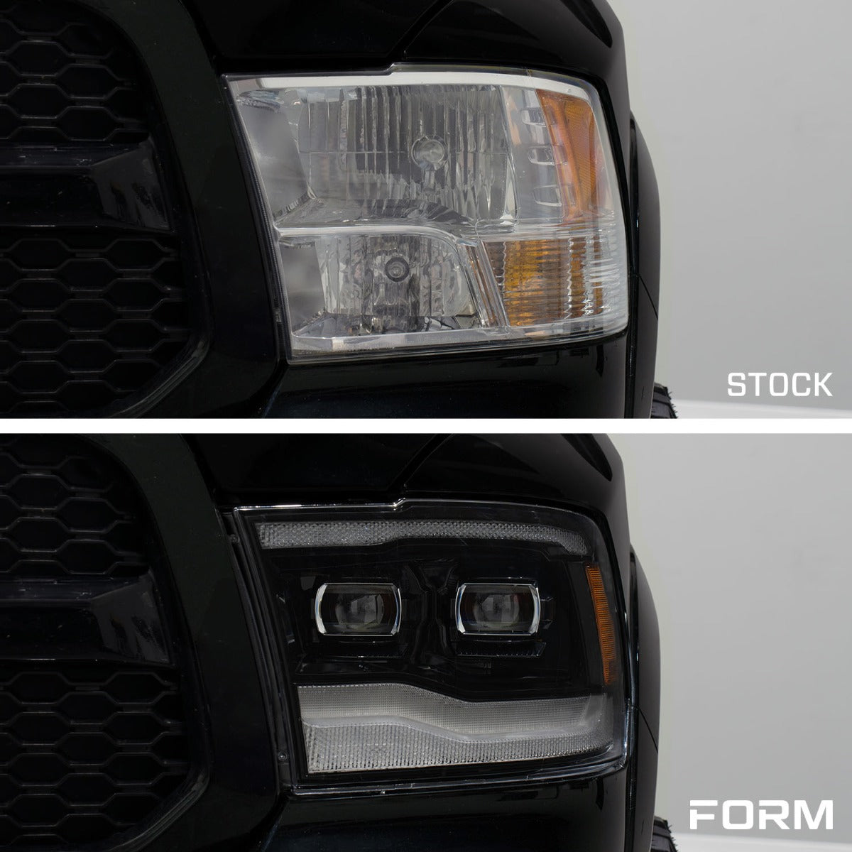Form Lighting 2009-2018 Ram 1500/2500/3500 Sequential LED Projector Headlights (Pair) - FL0016