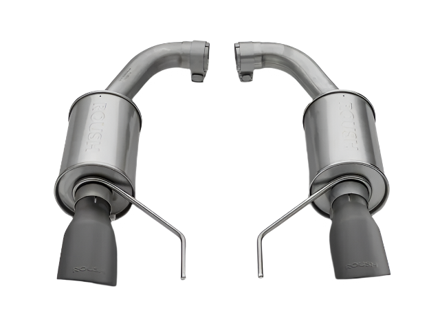 Roush - 2015-2017 Roush Mustang GT Black-Tip Axle-Back Exhaust - 421834-BLK