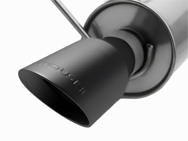 Roush - 2015-2026 Roush Mustang V6 & Ecoboost Black-Tip Axle-Back Exhaust - 421837-BLK
