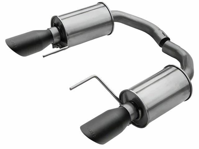 Roush - 2015-2026 Roush Mustang V6 & Ecoboost Black-Tip Axle-Back Exhaust - 421837-BLK