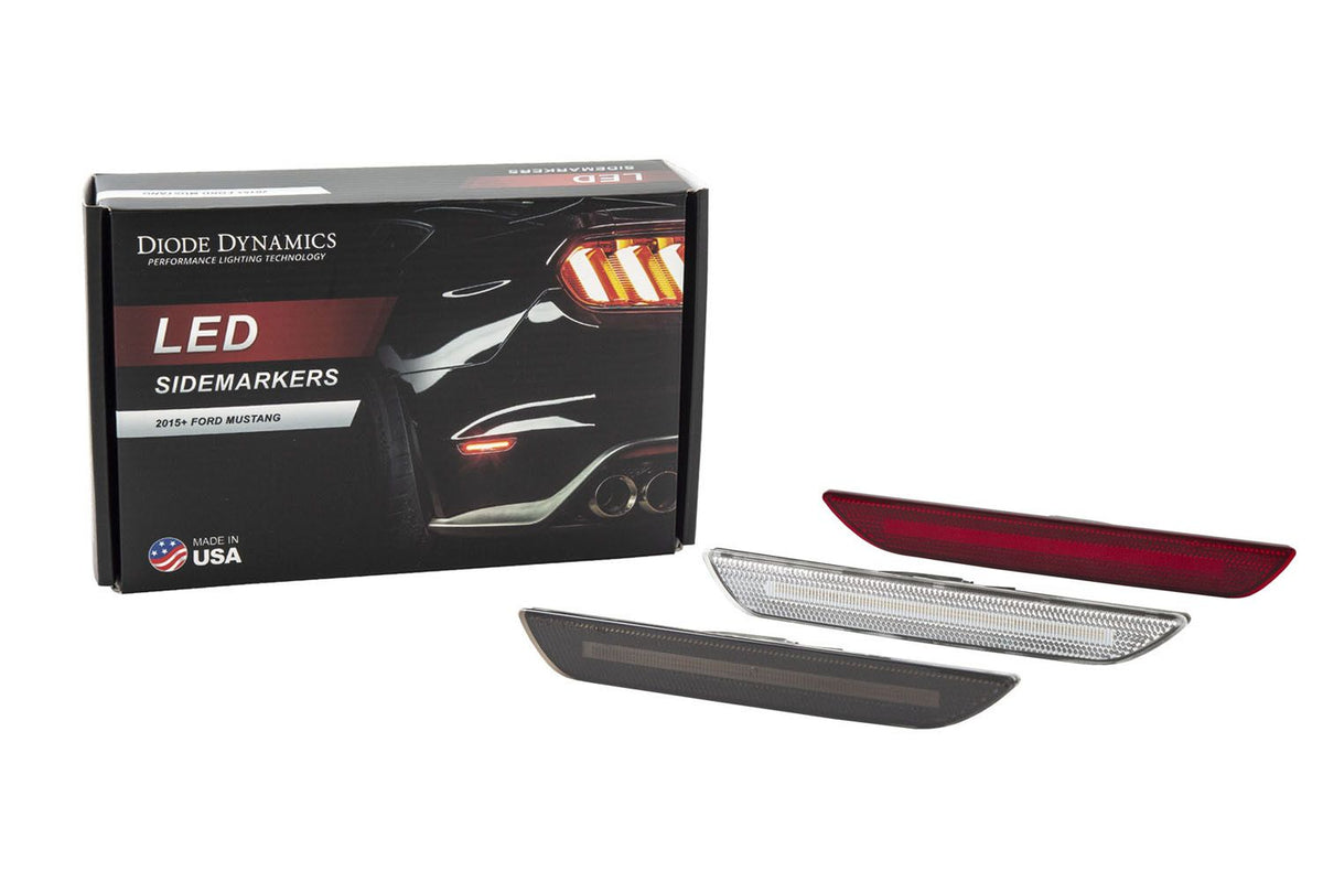 Diode Dynamics 15-21 Ford Mustang LED Sidemarkers - Red (set) - DD5003