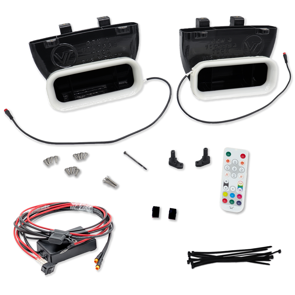2024+ Ford F-150 (non Raptor) Dual BIG MOUTH LIT KIT Ram Air Intake Snorkels