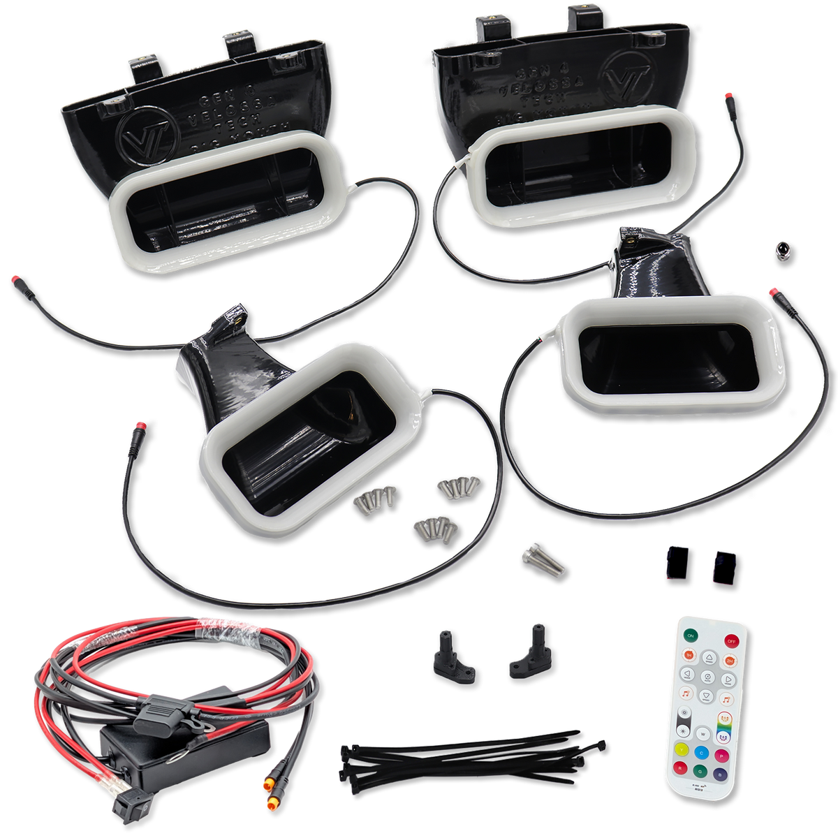 2024+ Ford F-150 (non Raptor) Quad BIG MOUTH LIT KIT Ram Air Intake Snorkels
