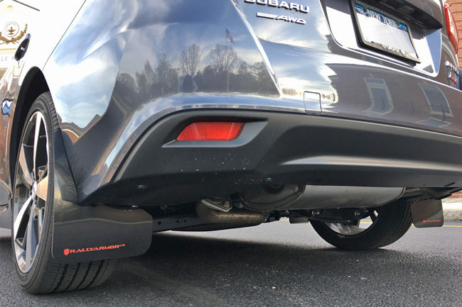 Rally Armor 17-22 Subaru Impreza Red UR Mud Flap w/ White Logo - MF45-UR-RD/WH