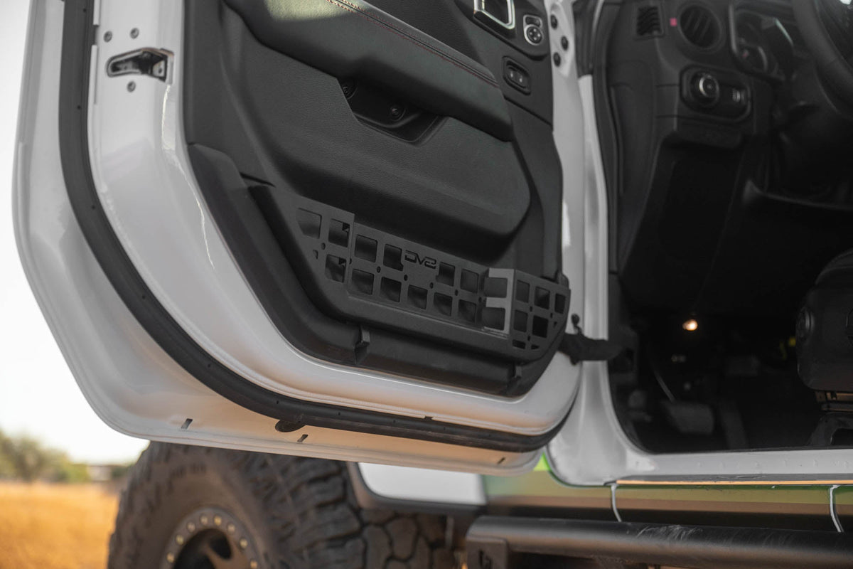 DV8 Offroad - 2018-2026 Jeep Wrangler JL & Gladiator JT Electric Seat Front Door Molle Pockets - MPJL-10