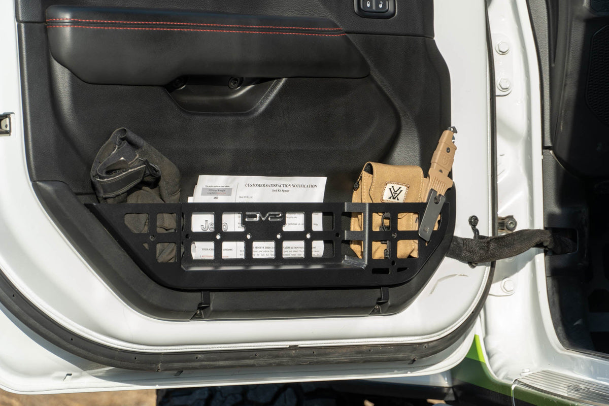 DV8 Offroad - 2018-2026 Jeep Wrangler JL & Gladiator JT Electric Seat Front Door Molle Pockets - MPJL-10