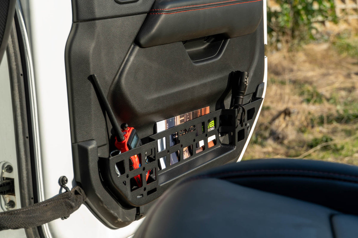DV8 Offroad - 2018-2026 Jeep Wrangler JL & Gladiator JT Electric Seat Front Door Molle Pockets - MPJL-10
