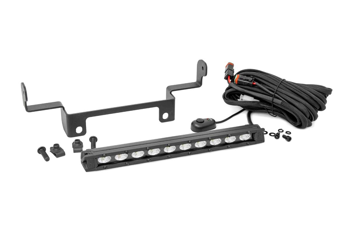 LED Light | Bumper Mount | 10&quot; Black Slimline | Honda Pioneer 1000/Pioneer 1000-5