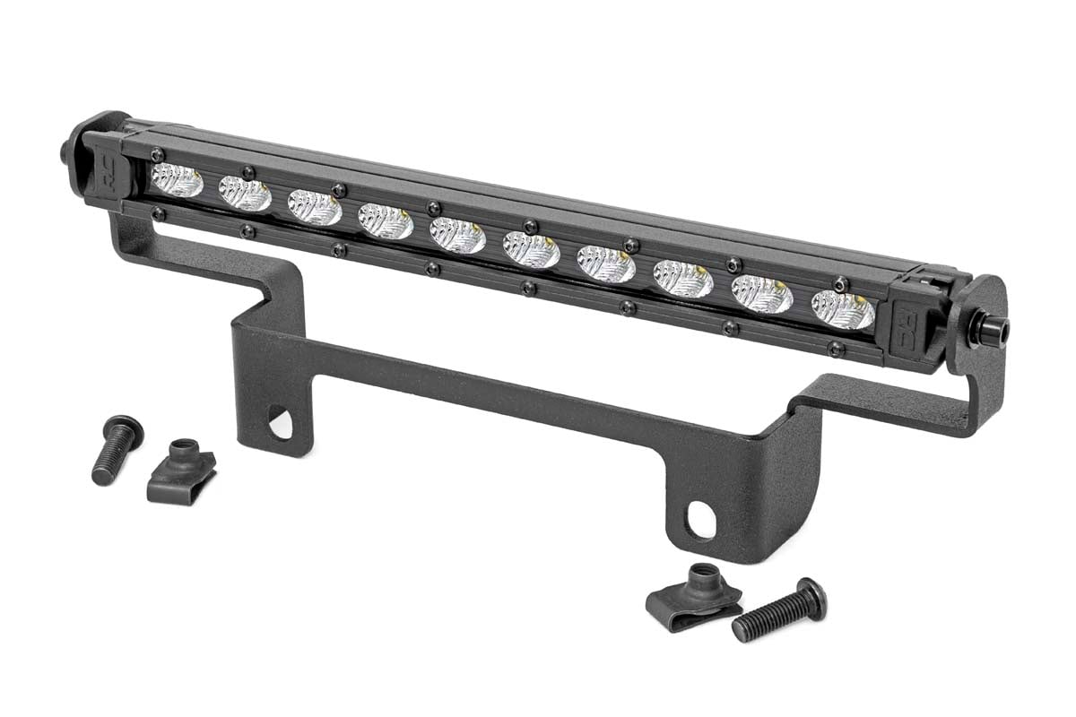 LED Light | Bumper Mount | 10&quot; Black Slimline | Honda Pioneer 1000/Pioneer 1000-5