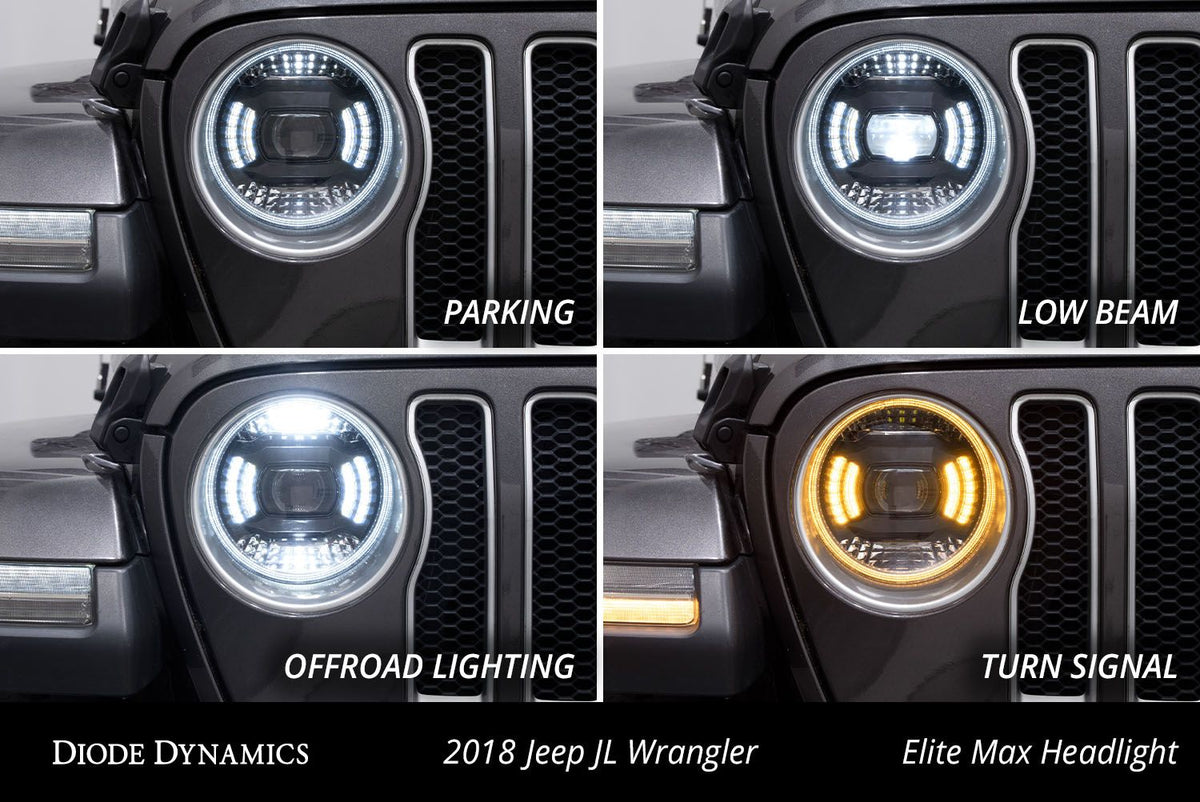 Diode Dynamics 18-23 Jeep JL Wrangler Elite LED Headlamps - DD5166
