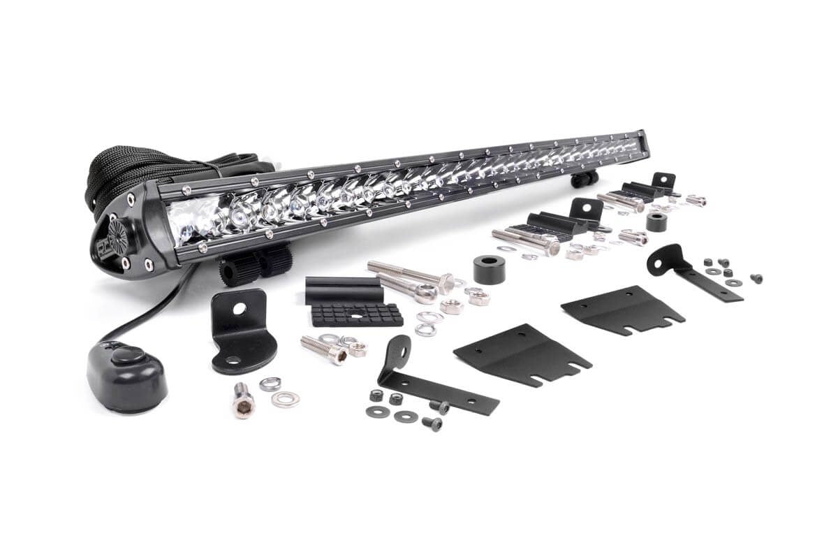 LED Light Kit | Hood Mount | 30&quot; Chrome Single Row | Jeep Gladiator JT/Wrangler JL (18-24)