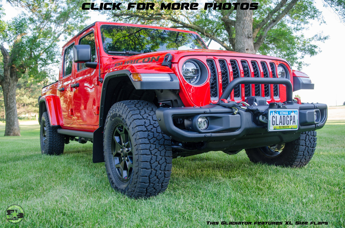 RokBlokz - Jeep Gladiator (JT) 2020+ Mud Flaps - FRONT ONLY