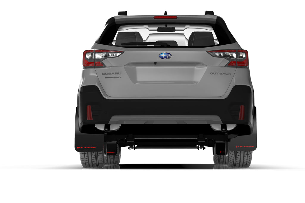 Rally Armor 20-24 Subaru Outback Red UR Mud Flap w/White Logo - MF66-UR-RD/WH