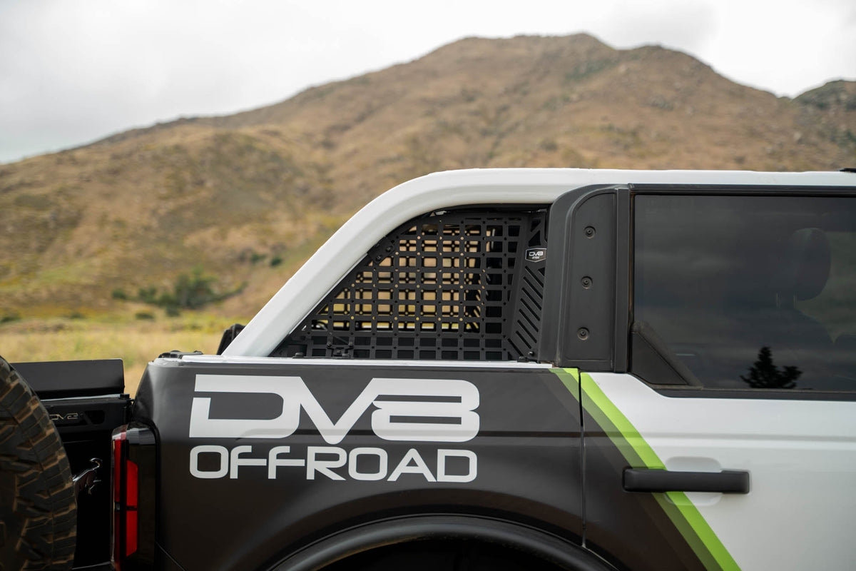 DV8 Offroad - 2021-2026 Ford Bronco | Pocketed Rear Window Molle Panels - MPBR-08