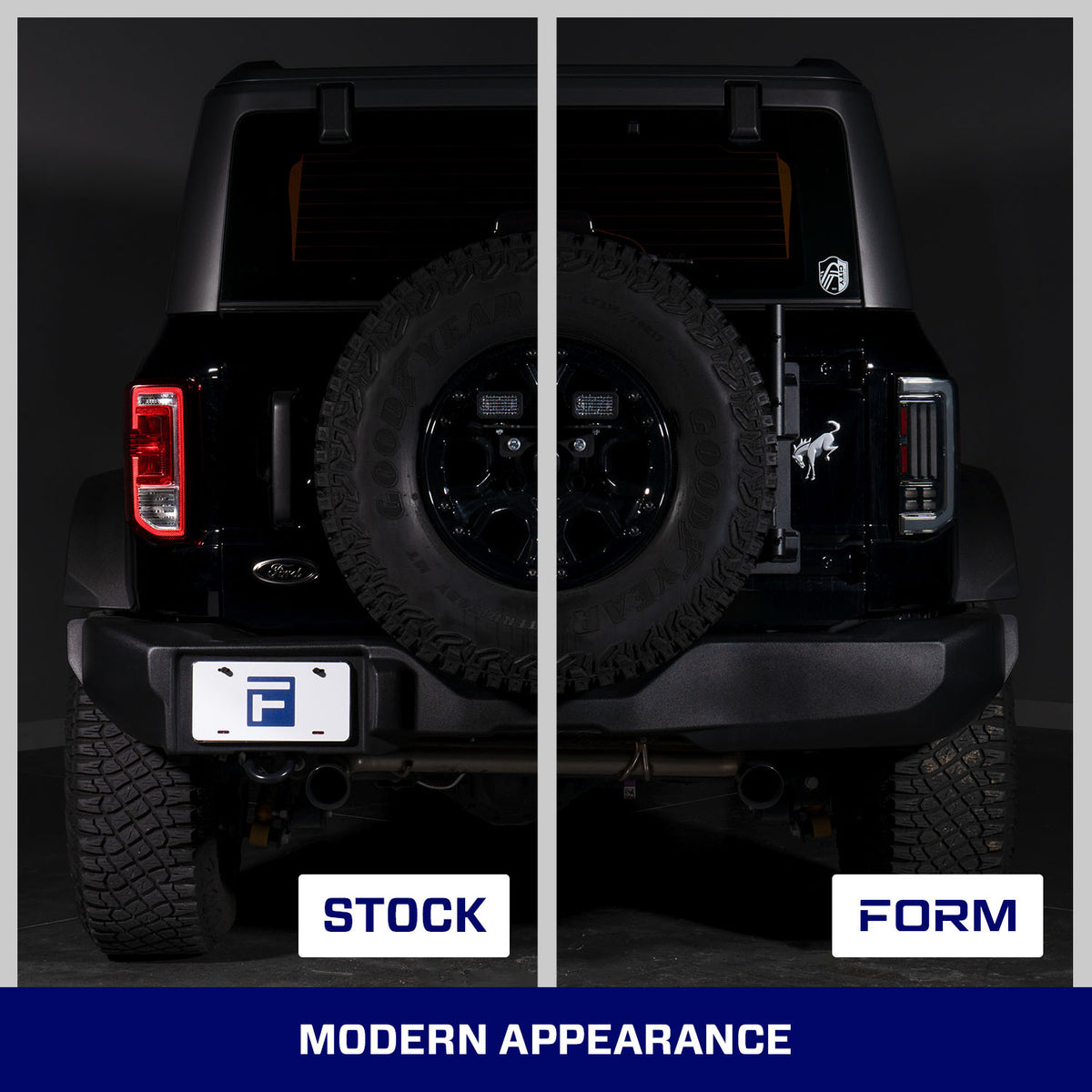 Form Lighting 2021-2025 Ford Bronco LED Tail Lights Red (Pair) - FL0085