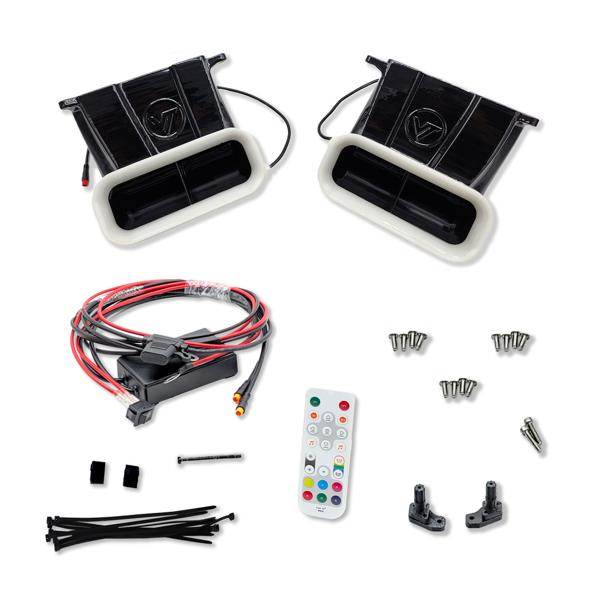 2021-2023 Ford F-150 and Tremor (non Raptor) Dual BIG MOUTH LIT KIT Ram Air Intake Snorkels