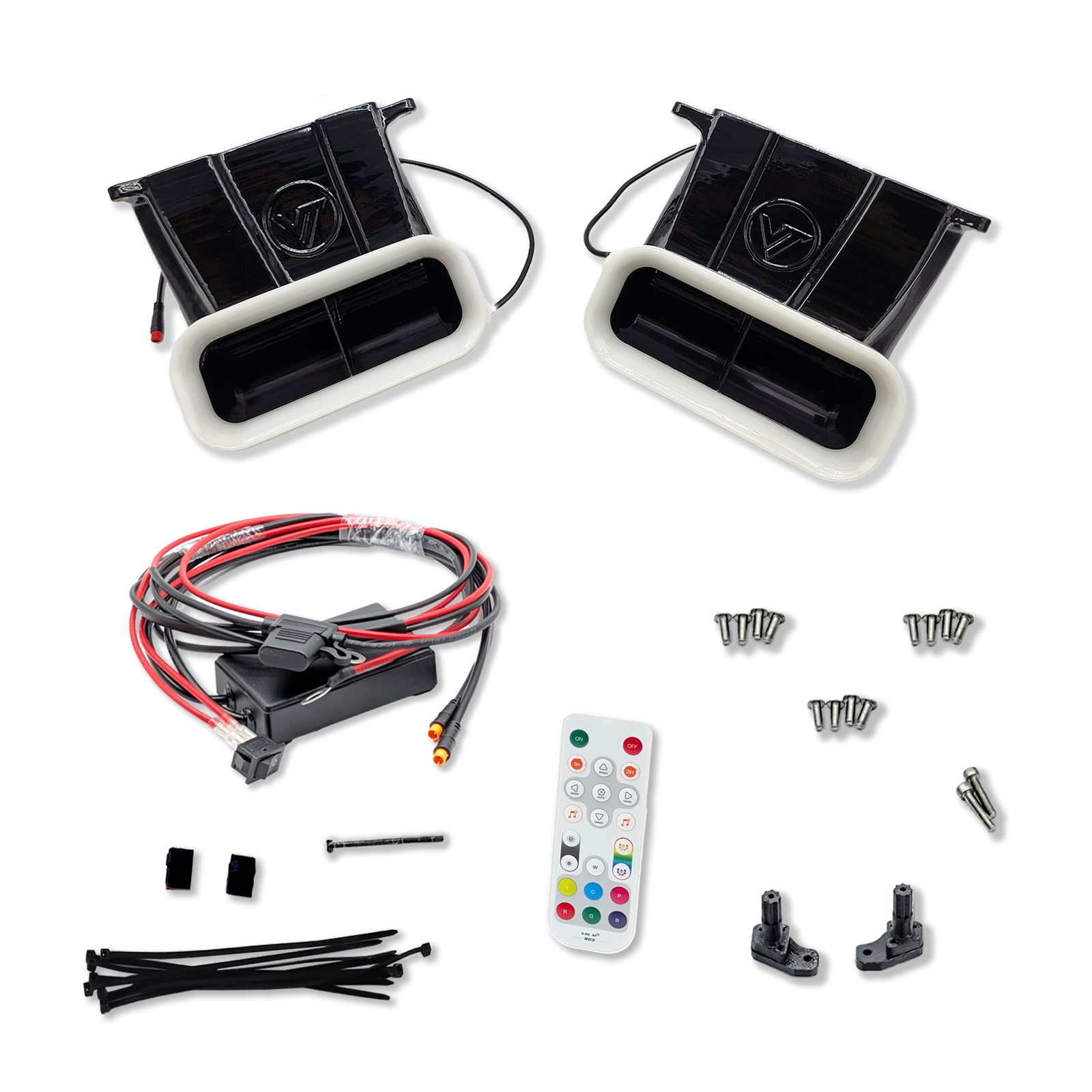 2021-2023 Ford F-150 and Tremor (non Raptor) Dual BIG MOUTH LIT KIT Ram Air Intake Snorkels
