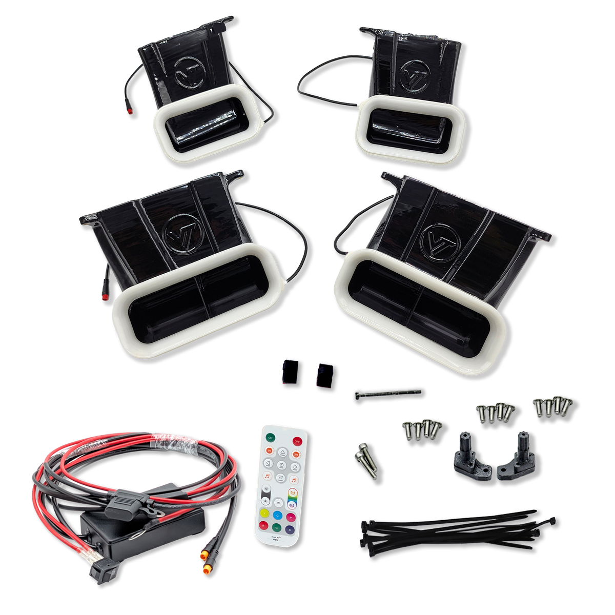 2021-2023 Ford F-150 and Tremor (non Raptor) Quad BIG MOUTH LIT KIT Ram Air Intake Snorkels