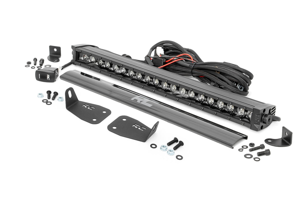 LED Light Kit | Bumper Mount | 20&quot; Black Single Row | White DRL | Ford Bronco Sport (21-24)