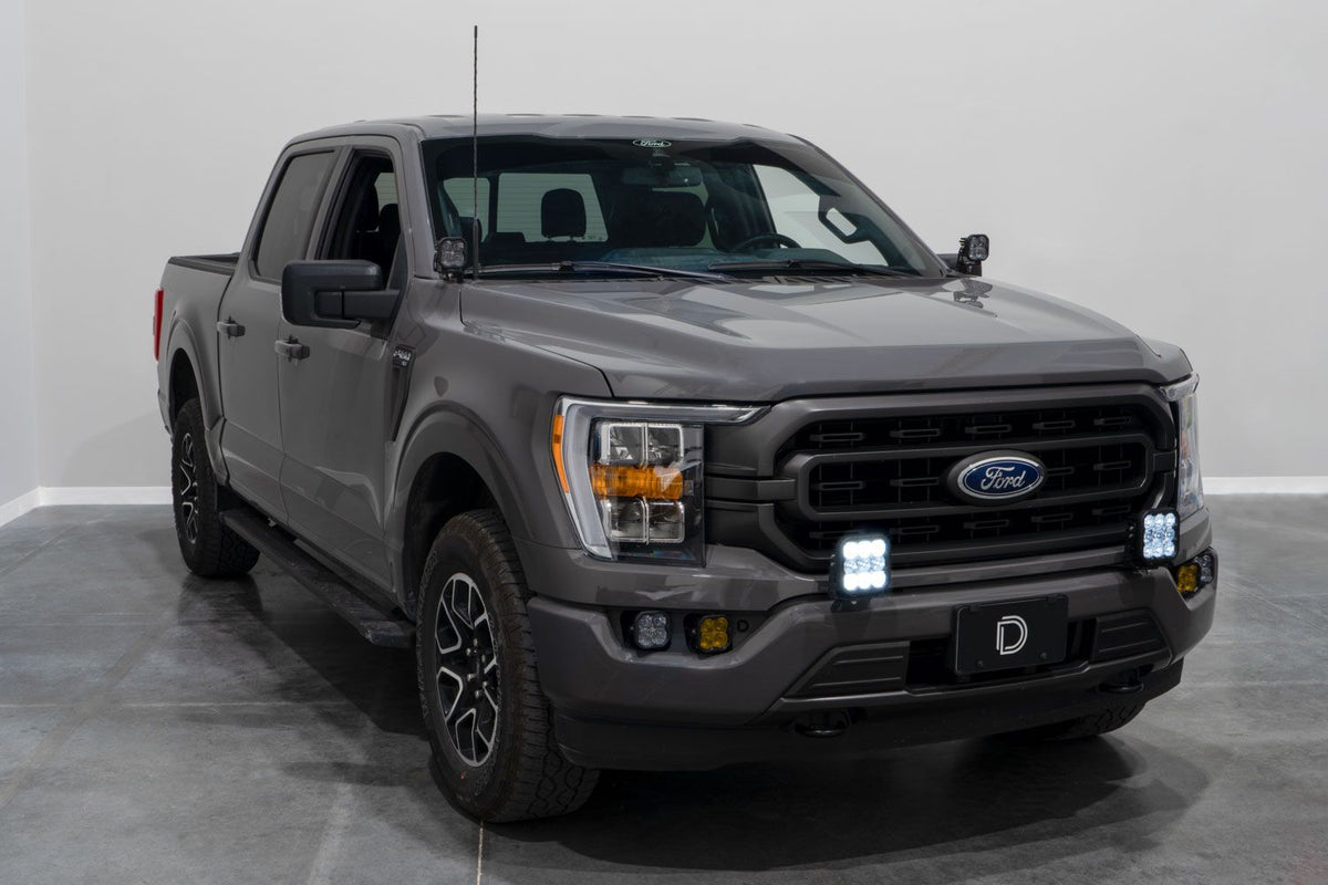 Diode Dynamics 21-22 Ford F-150 SS5 Bumper LED Pod Light Kit - Yellow Pro Combo - DD7331