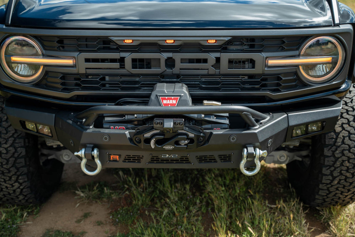 DV8 Offroad - 2022-2026 Ford Bronco Raptor Spec Series Winch Front Bumper - FBFR-01
