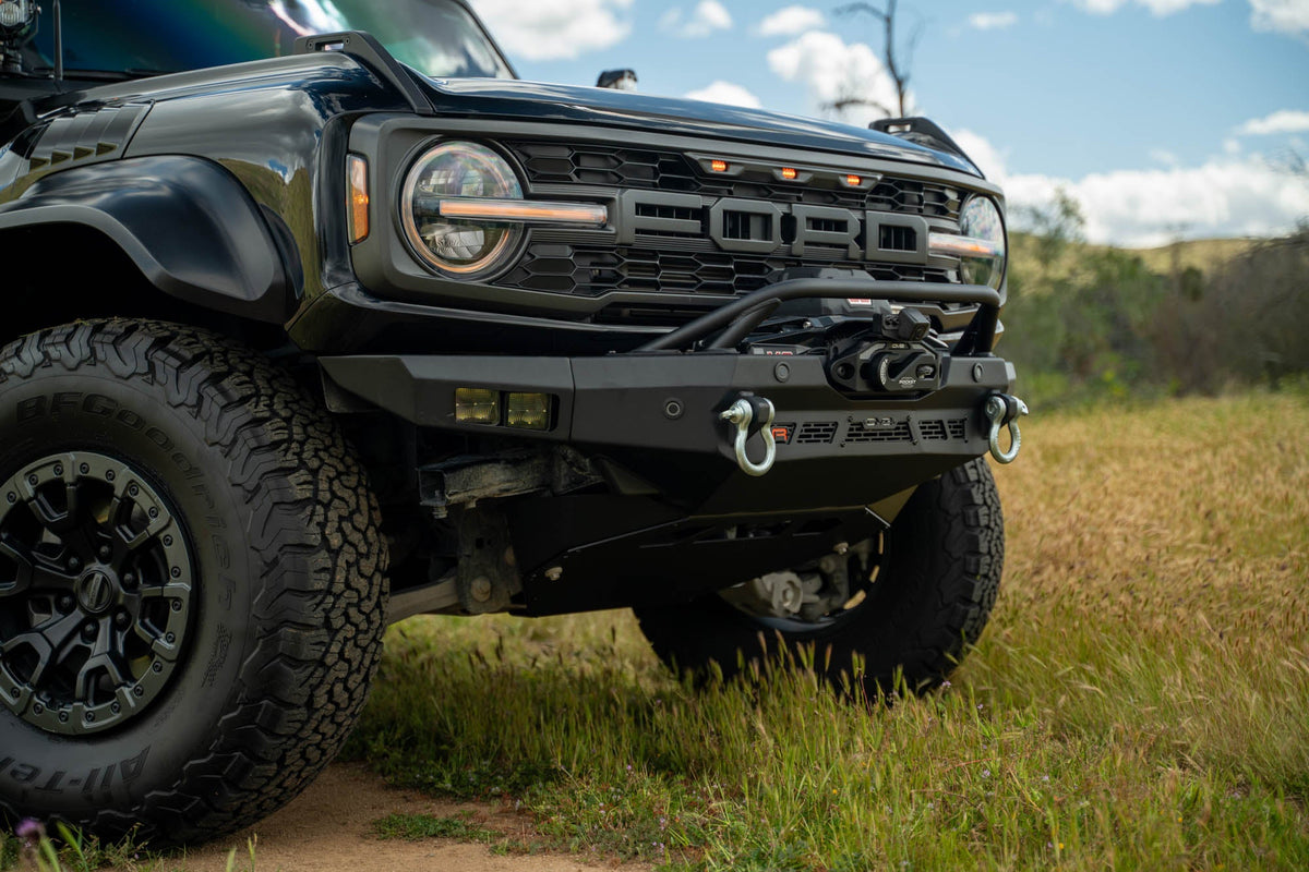 DV8 Offroad - 2022-2026 Ford Bronco Raptor Spec Series Winch Front Bumper - FBFR-01