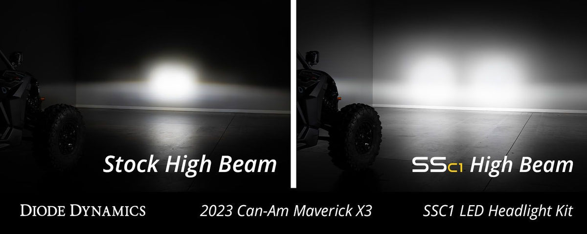Diode Dynamics 17-24 Can-Am Maverick X3 C1 Headlamp Kit - Sport White ABL (Pair) - DD7887