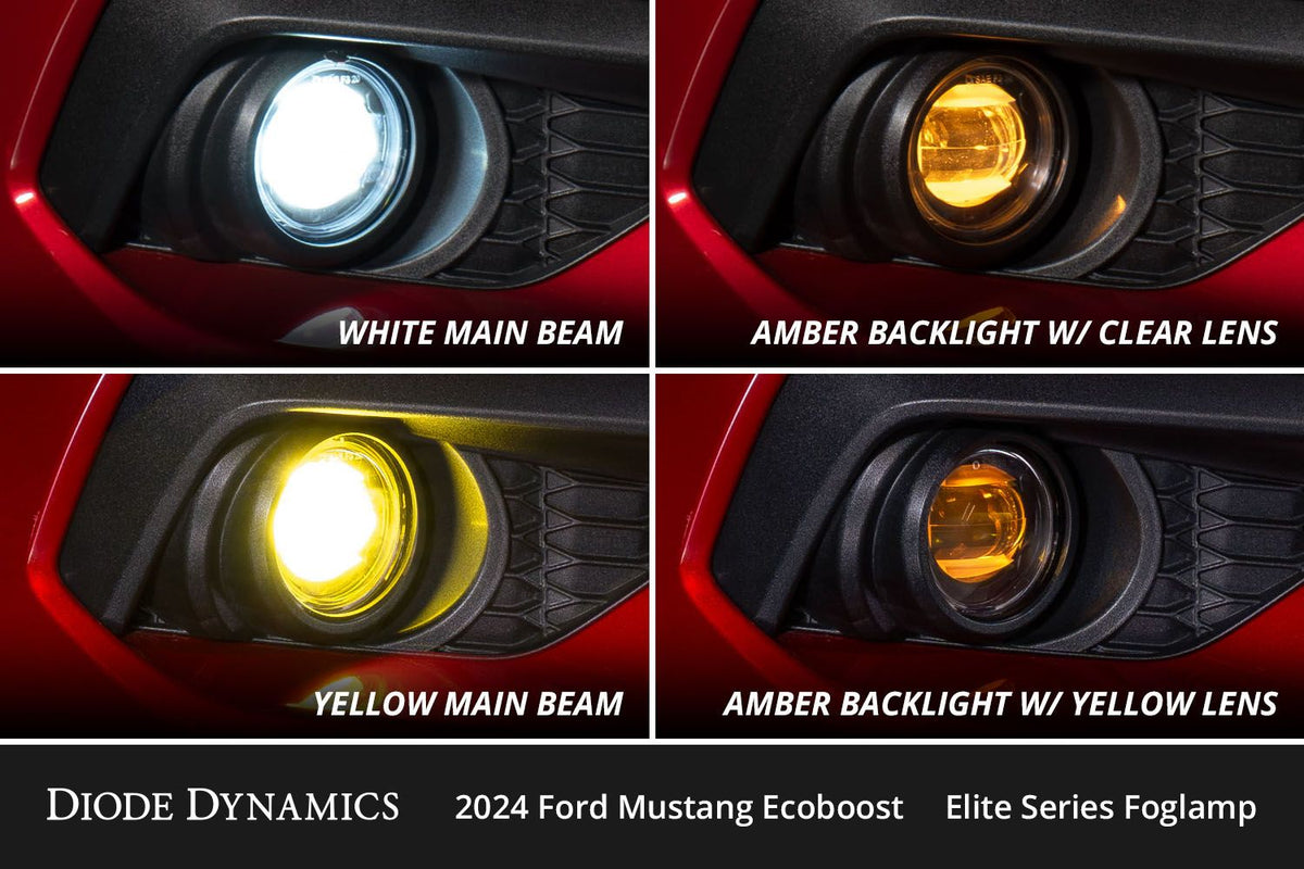Diode Dynamics 2024 Ford Mustang GT Elite Series Add-On Fog Lamp Kit White - DD7968