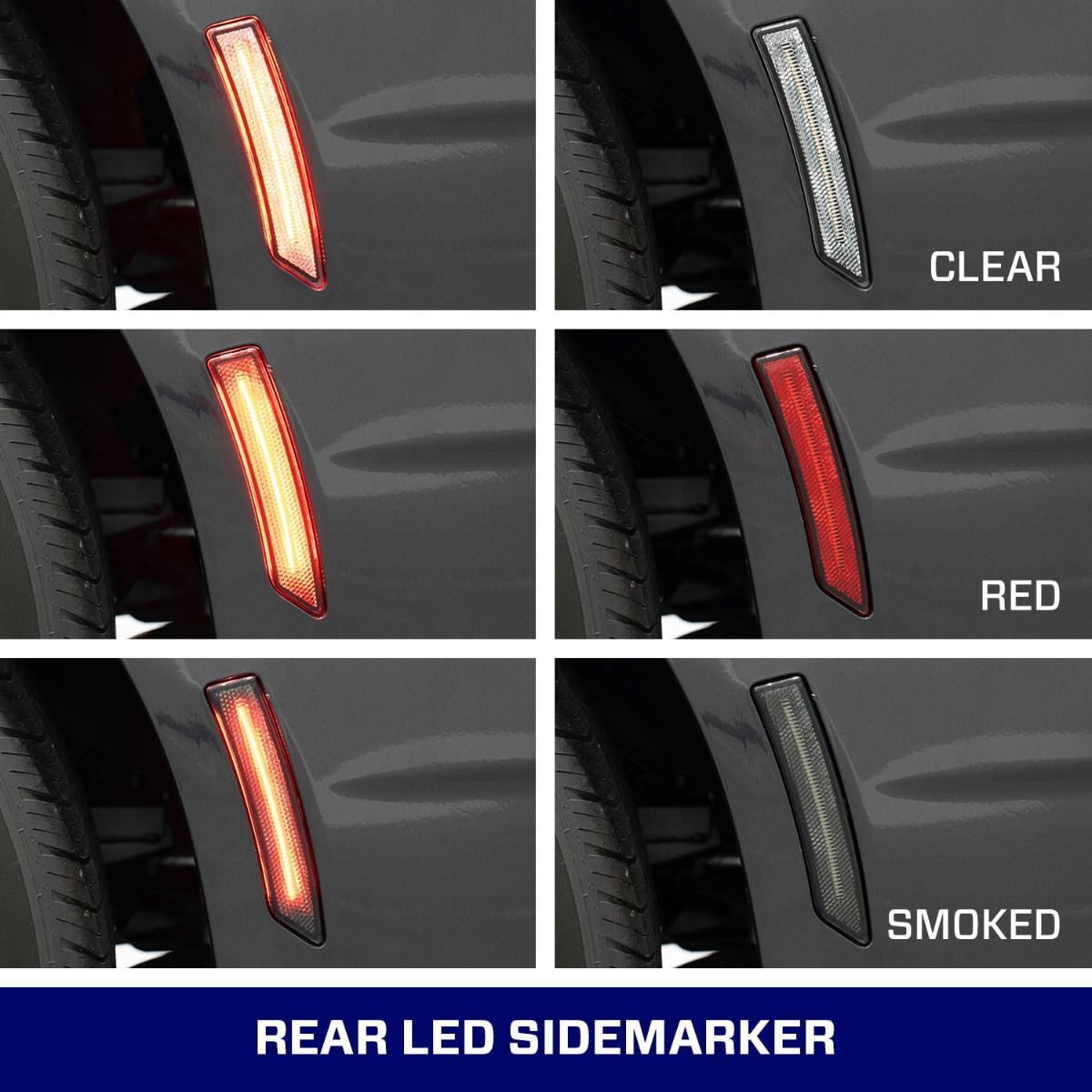 Form Lighting 2024 Mustang LED Sidemarkers Smoked Set - FL0091