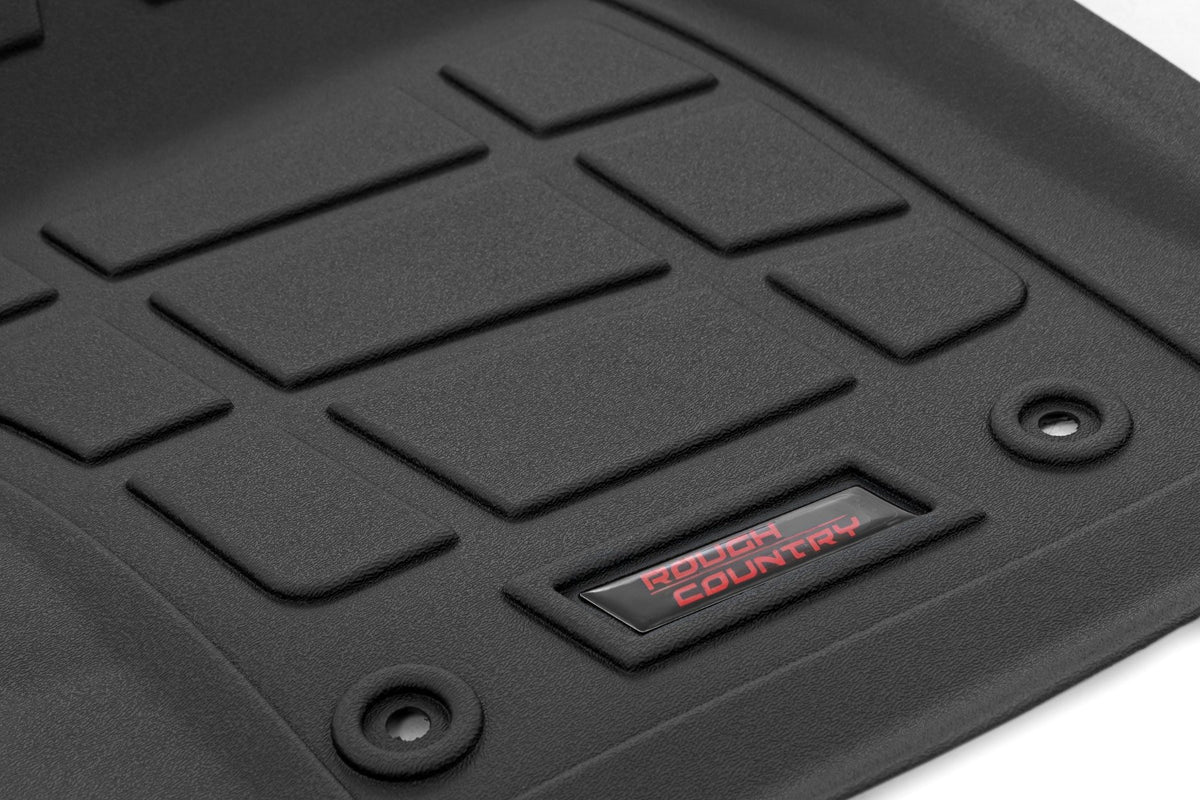 Rough Country - Sure-Fit Floor Mats - Front - Double Cab - Toyota Tacoma 2WD/4WD (2024-2025) - SM71223_A for 2024 Toyota Taco