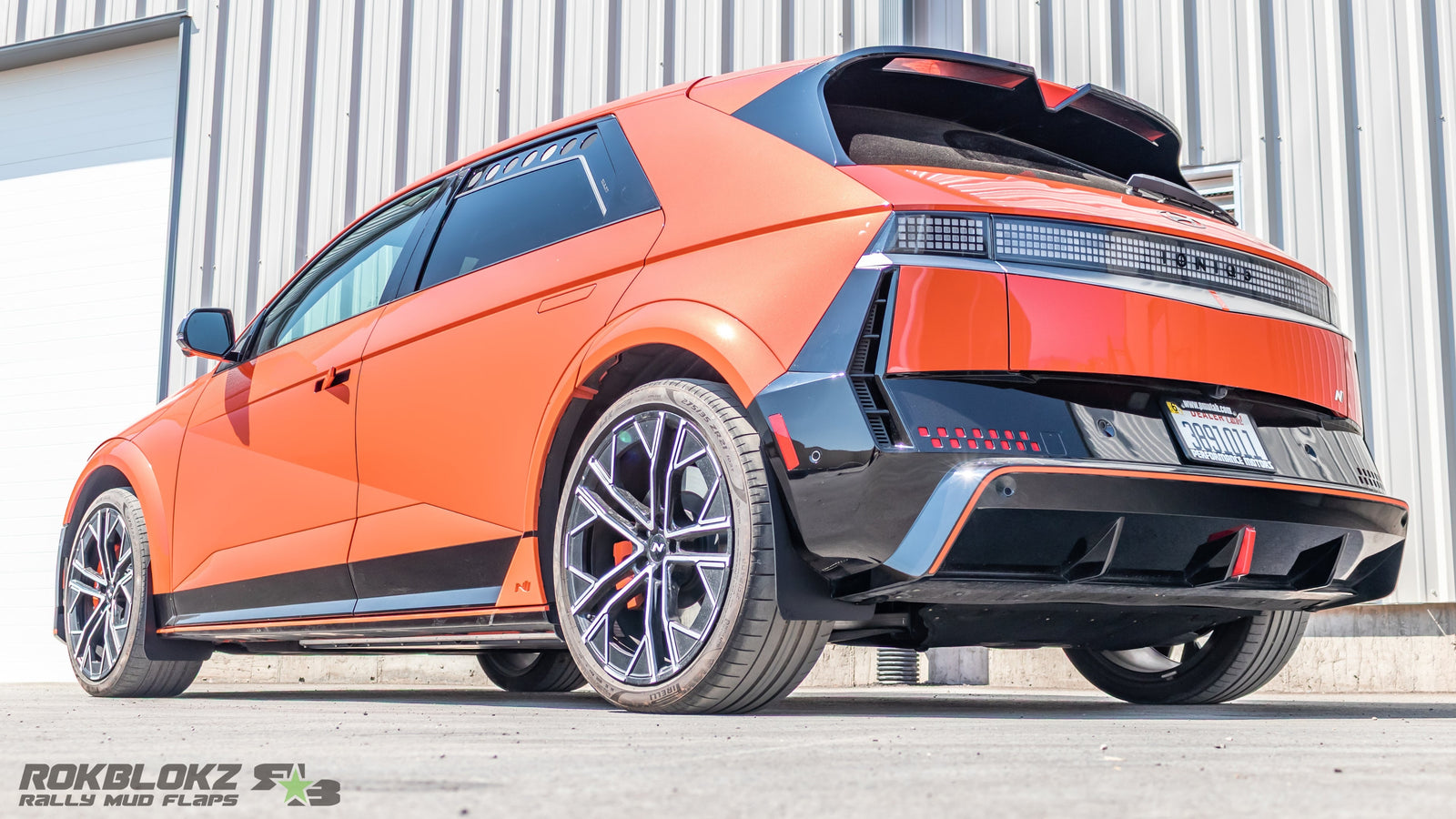 2025 Hyundai Ioniq 5 N featuring Rokblokz Rally Splash Guards and window vents