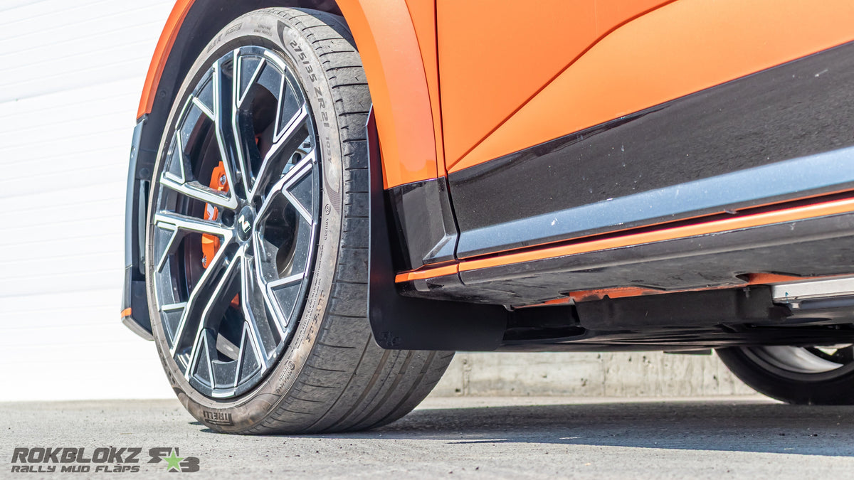 2025 Hyundai Ioniq 5 N featuring Rokblokz Rally Splash Guards - Front guard