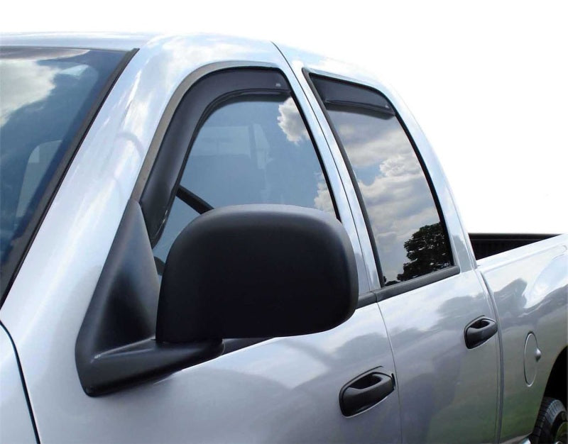 AVS 06-08 Dodge RAM 1500 Mega Cab Ventvisor In-Channel Front &amp; Rear Window Deflectors 4pc - Smoke - 194845