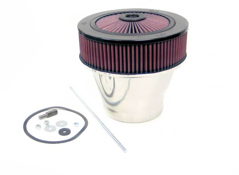 K&N X-Stream Top Assembly 9in OD / 5-1/8in Flange / 2-3/4 Velocity Stack - 66-3160 by K&N Engineering - front view