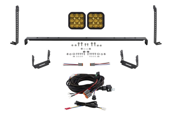 Diode Dynamics 14-23 Toyota 4Runner SS5 Stealth Grille LED 2-Pod Kit - Sport Yellow Driving - DD7539 for 2014-2024 Toyota 4Ru