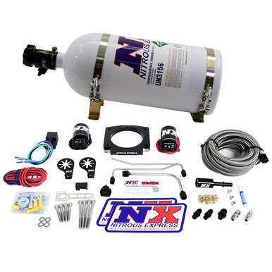 Nitrous Express LS Single Entry 90mm Plate Hardline System (50-400hp) w/12lb Bottle - 20934S-12