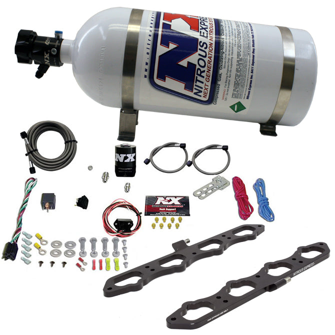 Nitrous Express 2018+ Ford 5.0L Coyote Dry Direct Port Plate System w/10lb Bottle - 20957-10