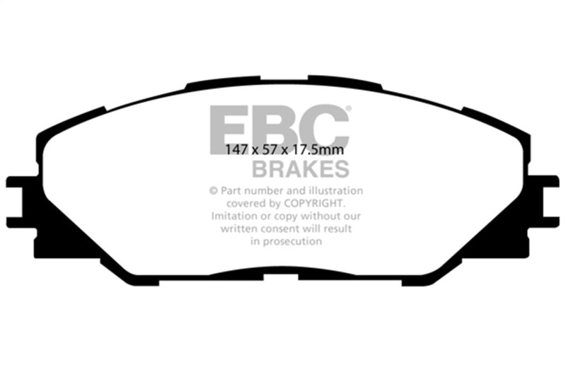 EBC 09-10 Pontiac Vibe 2.4 2WD Greenstuff Front Brake Pads - DP21792