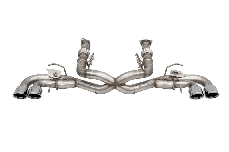 Corsa 2020-2024 Corvette C8 3in Valved Cat-Back 4.5in Pol Quad Tips - Fits Factory NPP Exhaust w/AFM - 21106