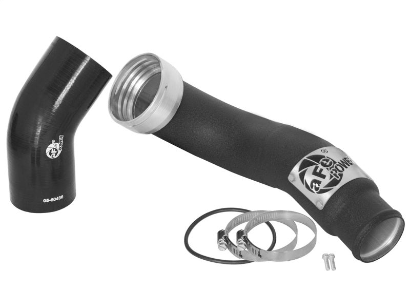 aFe BladeRunner 3in Black Intercooler Tube Cold Side w/ Couplings &amp; Clamps 11-13 BMW 335i 3.0L (t) - 46-20249-B