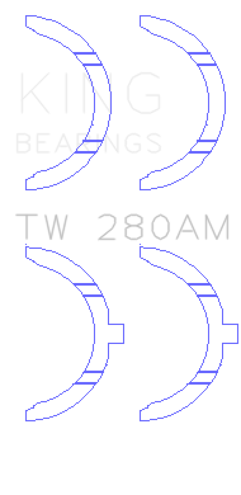King Toyota 1E/2E Thrust Washer Set - TW280AM by King Engine Bearings - front view