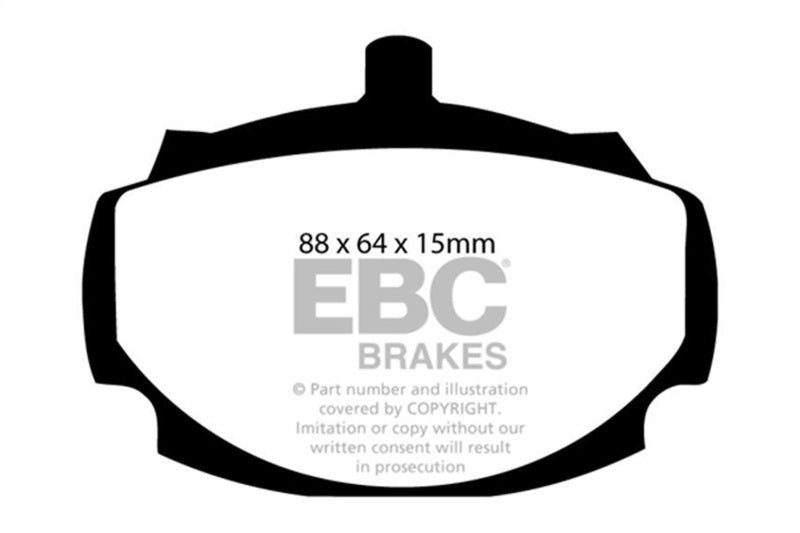 EBC 62-81 Mg MGB 1.8 Greenstuff Front Brake Pads - DP2107
