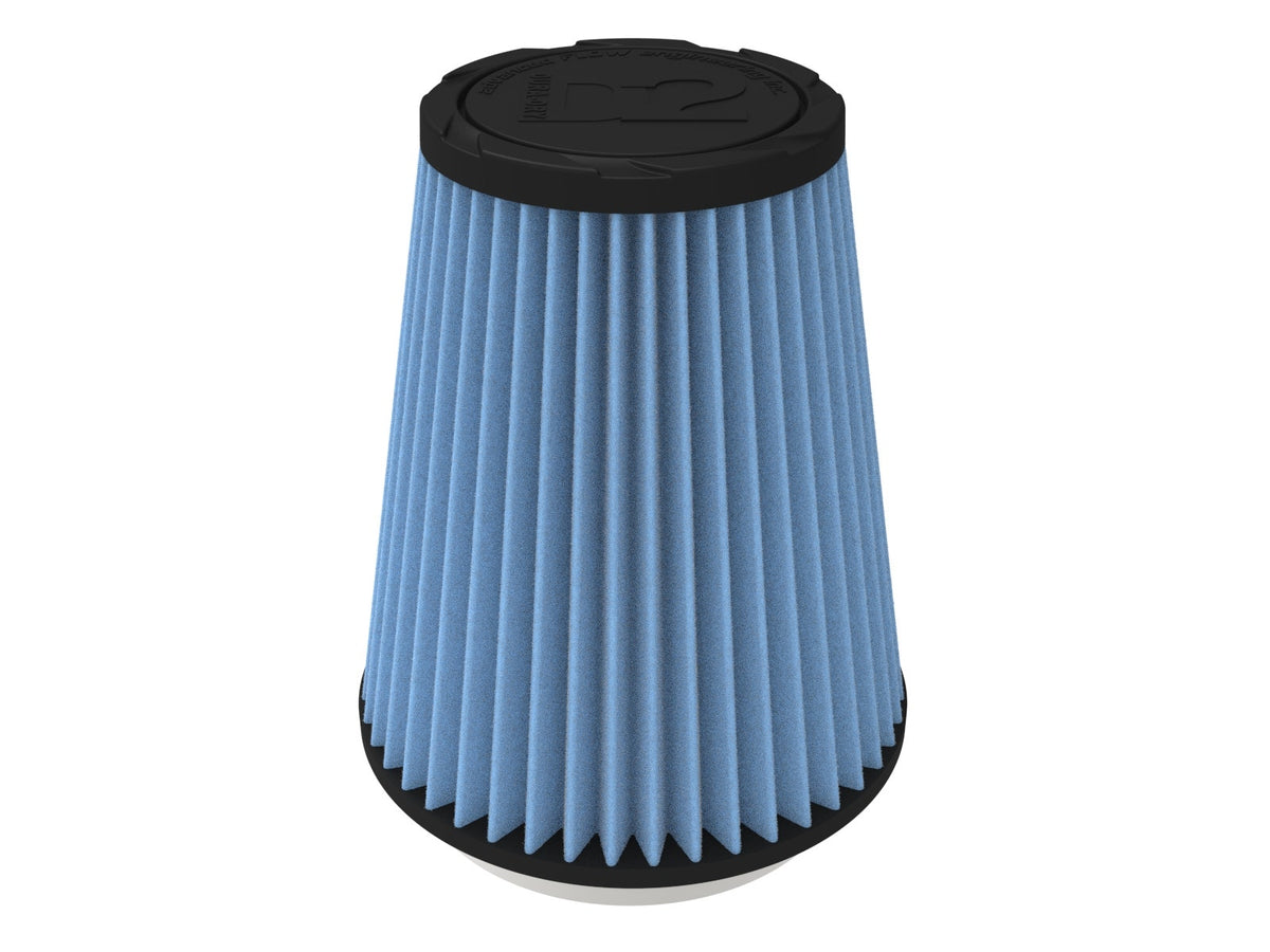 aFe POWER Universal Clamp-On Air Filter w/ D2 Dura-Dry Media - 4in F x 6in B x 4in T x 7in H - 21-40507V