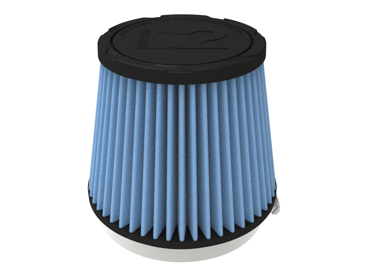 aFe POWER Universal Clamp-On Air Filter w/ D2 Dura-Dry Media - 4.5in F x 6in B x 4.75in T x 5in H - 21-45505V