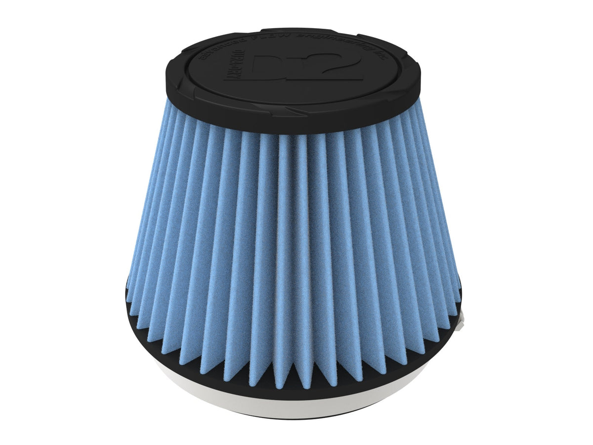 aFe POWER Universal Clamp-On Air Filter w/ D2 Dura-Dry Media - 5.5in F x 7in B x 4.75in T x 5in H - 21-55505V