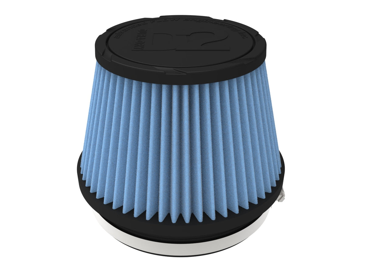 aFe POWER Universal Clamp-On Air Filter w/ D2 Dura-Dry Media - 6in F x 7.5in B x 5.5in T x 5in H - 21-60505V
