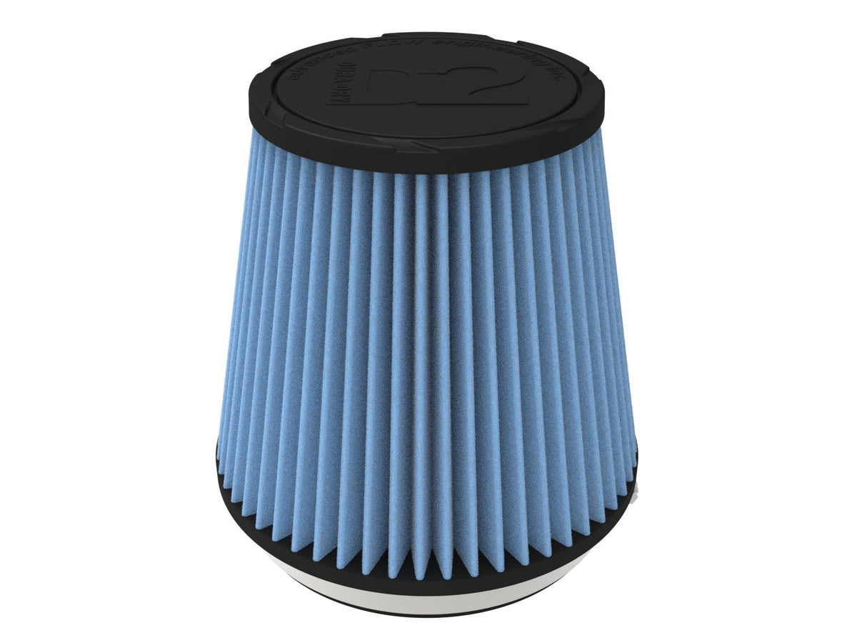 aFe POWER Universal Clamp-On Air Filter w/ D2 Dura-Dry Media - 6in F x 7.5in B x 5.5in T x 7in H - 21-60507V