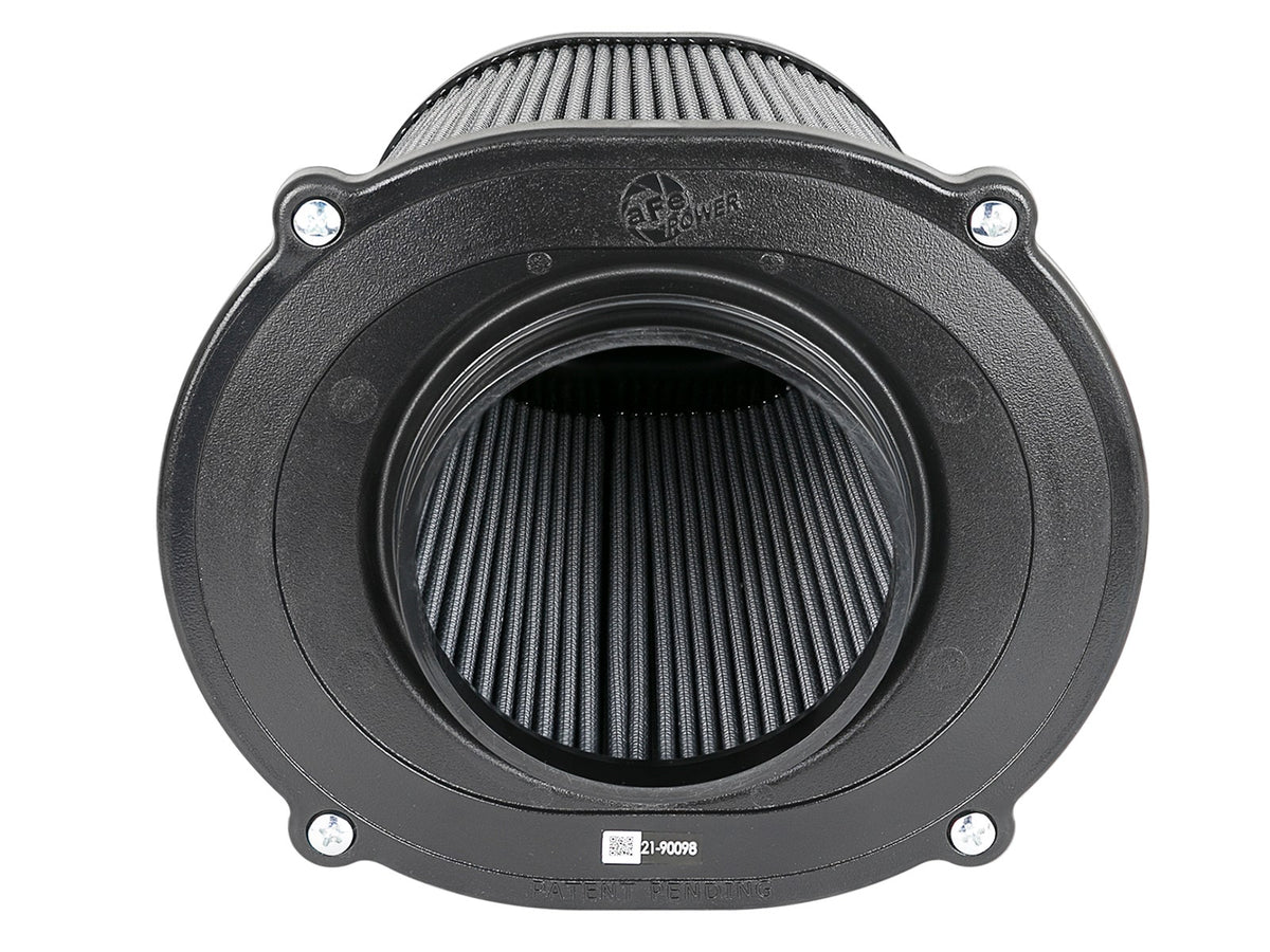 aFe Quantum Pro DRY S Air Filter Flat Top - 5in Flange x 9in Height - 21-90098