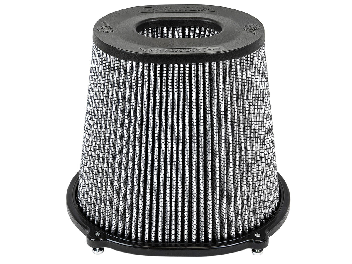 aFe Quantum Pro DRY S Air Filter Inverted Top - 5in Flange x 8in Height - Dry PDS - 21-91132
